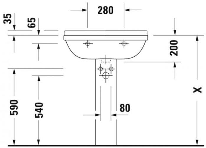 Produktbild Duravit Standsäule STARCK 3 150x210mm weiss WG