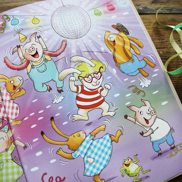 Actual product image Wenn sieben kleine Hasen zur Geburtstagsparty rasen (German, Sabine Praml, Christiane Hansen, 2024)
