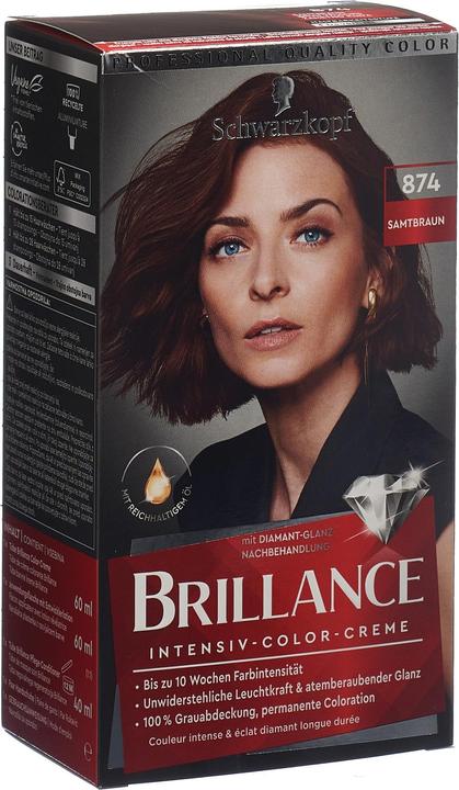Image du produit Schwarzkopf Brillance Crème colorante intense 874 Brun velouté (Marron)