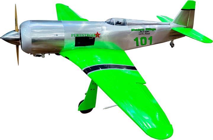 Actual product image Seagull Models SG-Models ) YAK 11 71" 1,8m CHROM 35cc AIRRACE "Perestroika" WITH A (Warbird)