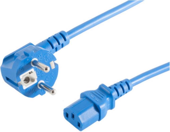 Produktbild Shiverpeaks Markenlos Kaltgeräte Netzkabel Schutzkontakt-Stecker abgewinkelt (1.80 m, CEE 7/7)
