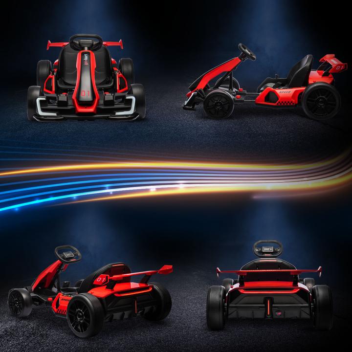 Produktbild Homcom Kinder Elektro Gokart Kunststoff, Metall Rot+Schwarz