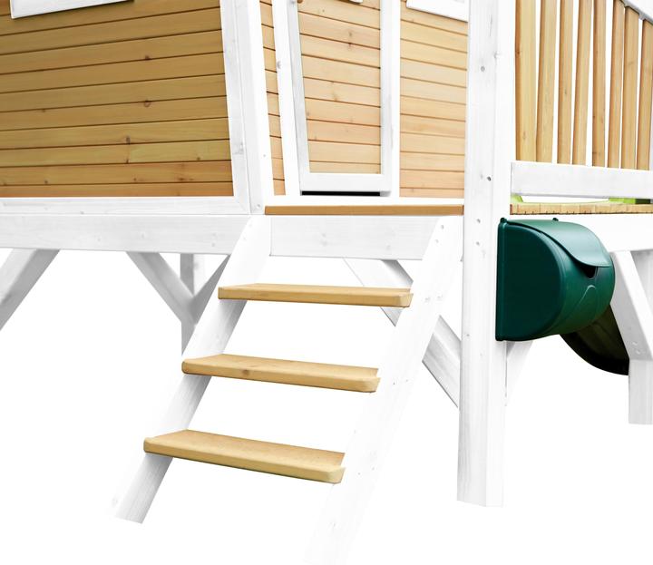 Immagine prodotto Axi Robin Playhouse marrone/bianco - scivolo blu