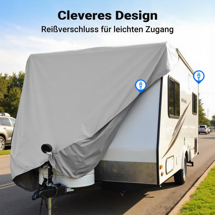 Actual product image Wiltec Cover for Camper Vans & Caravans 520x225x220cm Size M Protective Covering