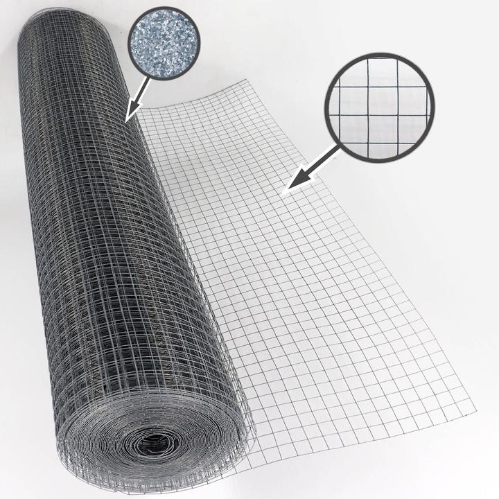 Image du produit Aquagart 50m x 1m Volierendraht Drahtgitter Schweissgitter Drahtgeflecht Drahtzaun