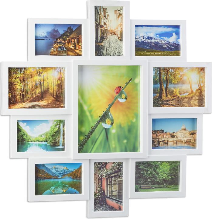 Immagine prodotto Relaxdays Cornice multipla per collage di 11 foto (10 x 15 cm, 13 x 18 cm)