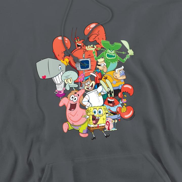 Immagine prodotto Spongebob Squarepants The Whole Gang Felpa con Cappuccio Uomo (M)