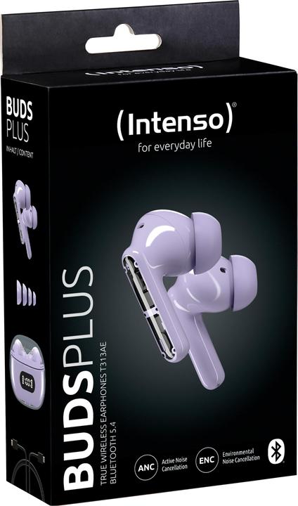 Produktbild Intenso True Wireless Kopfhörer Buds Plus T313AE lila (ANC, 7.50 h, Kabellos)