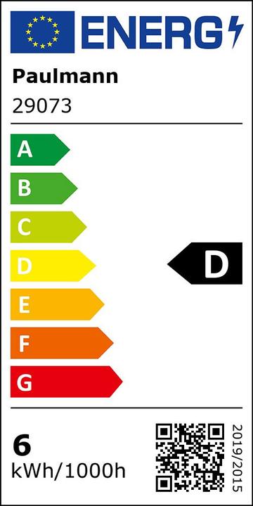 Energielabel Paulmann LED Draaddruppels (E14, 5.90 W, 806 lm, 1 x, D)