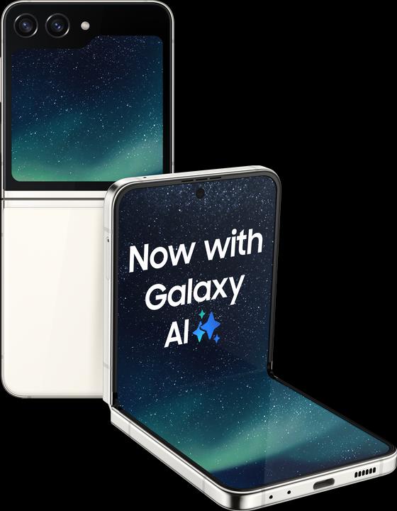 Actual product image Samsung Galaxy Z Flip5 (256 GB, Cream, 6.70", SIM + eSIM, 12 Mpx, 5G)