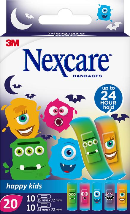 Produktbild Nexcare Happy Kids Monster Kinderplaster (20 x)