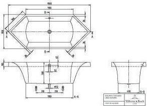 Produktbild Villeroy & Boch V&B Einbauwanne SQUARO Sechseck 1900x800mm we (185 l, 190 cm, 80 cm)