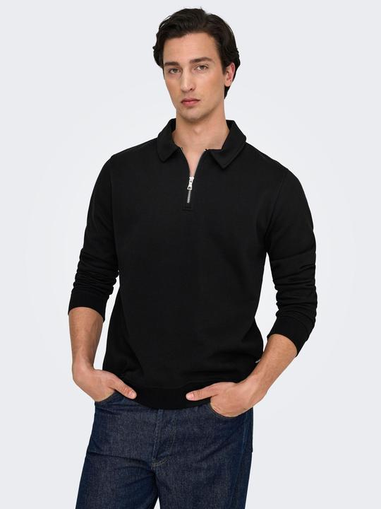 Actual product image Only & Sons Onsdavid Reg Half Zip Sweat (M)
