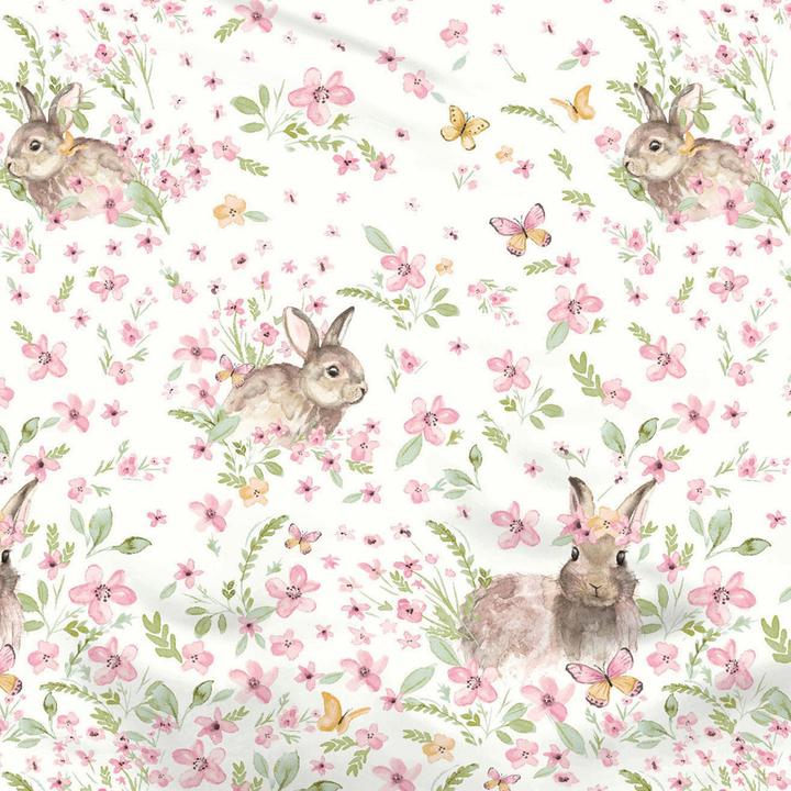 Produktbild Kaeppel Mako-Satin Bettwäsche Häschen rosa (Bettwäsche Set, 155 x 200 cm, 80 x 80 cm)