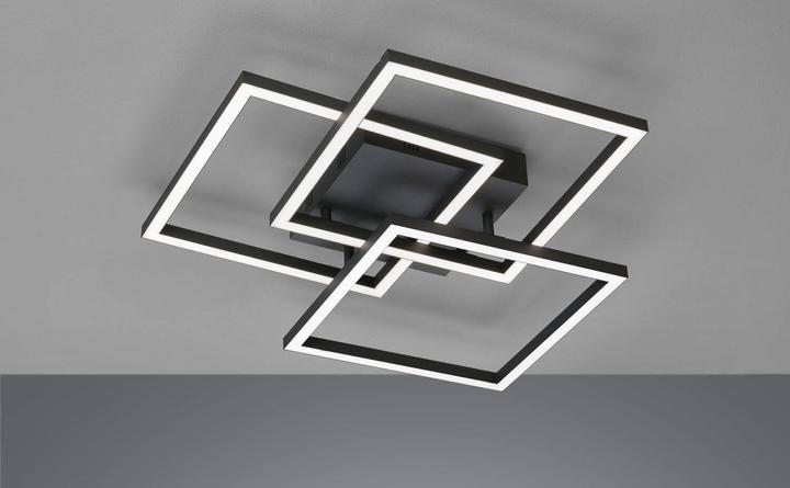 Produktbild Fischer & Honsel Honsel Seth LED Deckenleuchte 28,2W Tunable white steuerbar dimmbar sandschwarz + Fernbedi