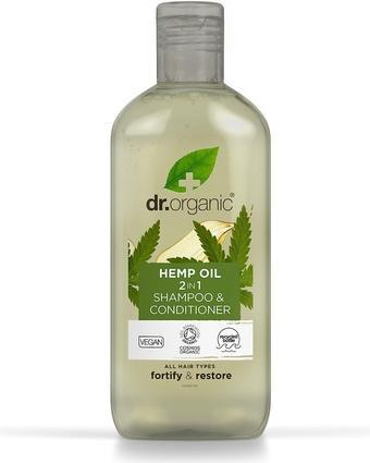 Immagine prodotto Dr. Organic Shampoo e balsamo per capelli 2 in 1 all'olio di canapa 265ml (Shampoo liquido)