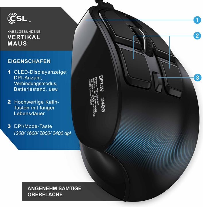 Actual product image CSL Ergonomic mouse (Cable)