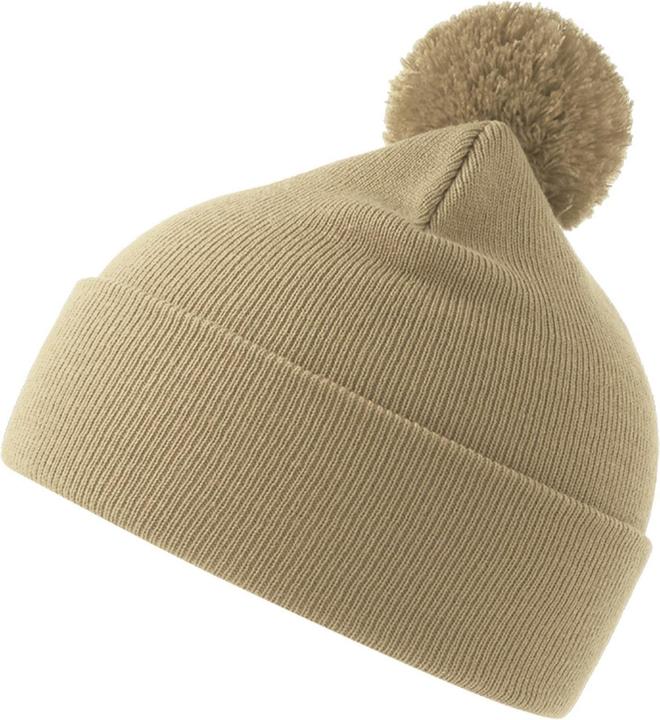 Actual product image Unisex Adult Wind S Pom Pom Recycled Double Skin Cuffed Beanie