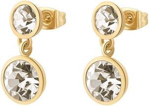 Brosway - Elegant gold-plated dangle earrings with Symphonia crystals BYM173