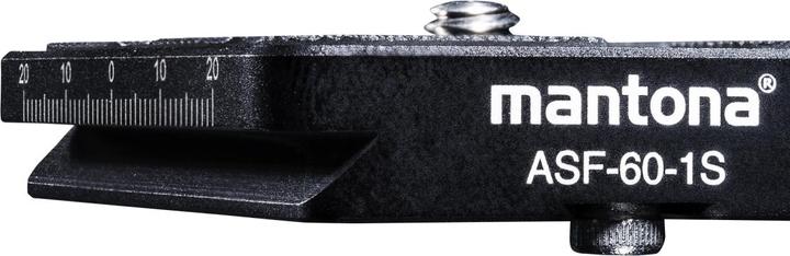 Image du produit mantona Fortress ASF-60-1S Plaque de fixation rapide compatible Arca-Swiss, 60x44 mm, pour p.ex. Fortress (Trépied Plaque de changement rapide)