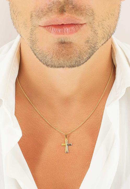Image du produit Muau Pendant cross yellow gold 750, 23x13mm (Or jaune 750/18K)