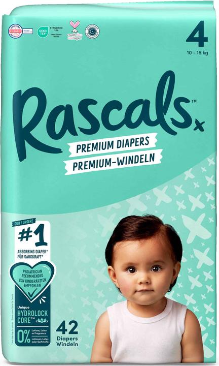 Image du produit Rascals Premium (Taille 4, Pack, 42 pièce(s))