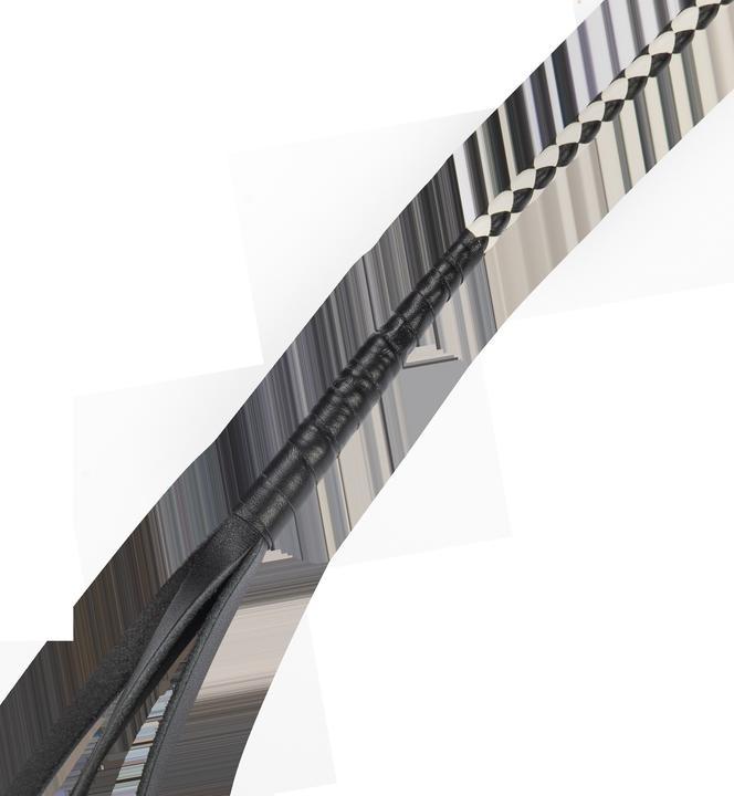 Produktbild Rise 120 cm Bullenpeitsche – Schwarz/Weiss