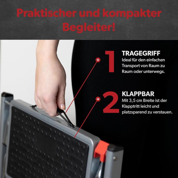 Produktbild Siwitec Klapptritt mit 2 Stufen (Trittleiter, Klapptritt, 49.50 cm)