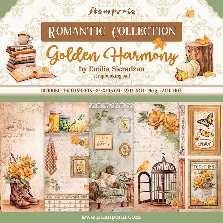 Actual product image Stamperia Scrapbook block "Golden Harmony" (10 x)