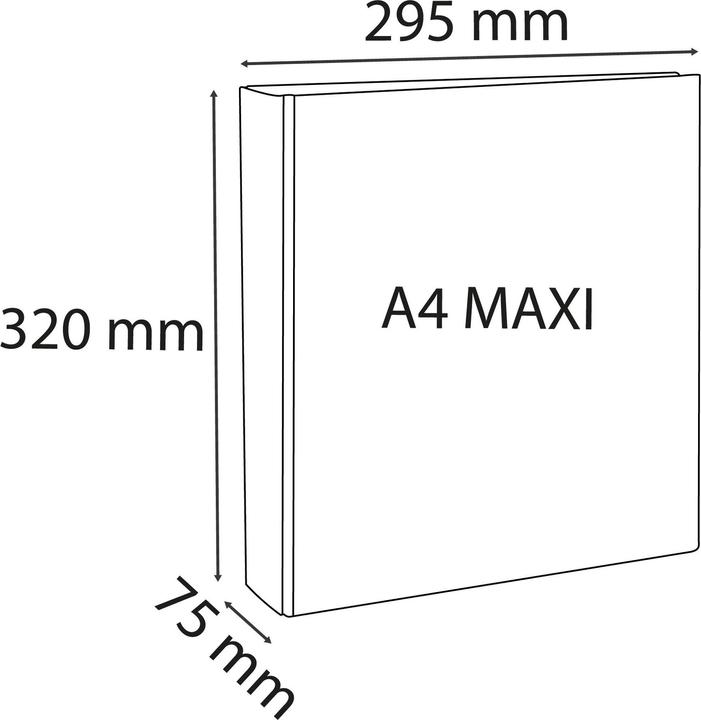 Produktbild Exacompta Ringbuch A4+ PVC/PU 4-Ring 50mm Rücken 78mm (A4+, 78 mm, 1 Stück)