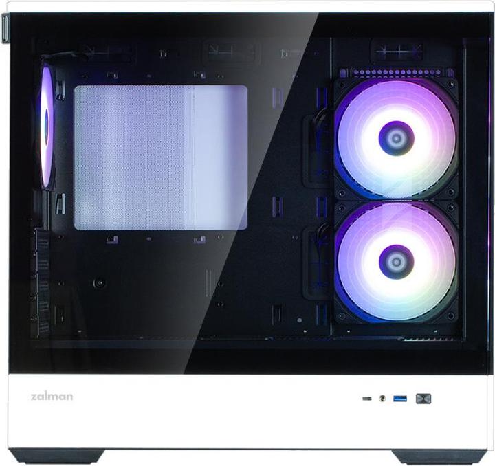 Image du produit Zalman GHE P30 micro-ATX Boîtier en verre trempé Panoramic View - Noir/Blanc (mATX, Mini-ITX)