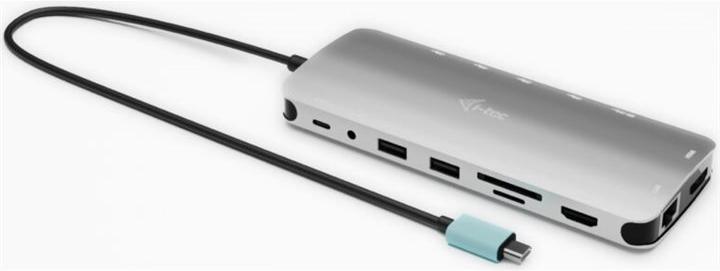 Actual product image i-tec USB-C Nano 3x LCD Dock (USB-C, 9 Ports)