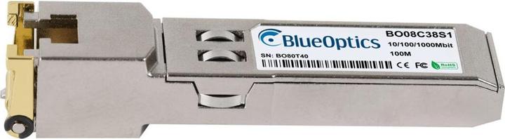 Actual product image BlueOptics Compatible Alcatel-Nokia 3HE11904AA BO08C38S1 SFP Transceiver, Copper RJ45, 10/100/1000BASE-T, 100
