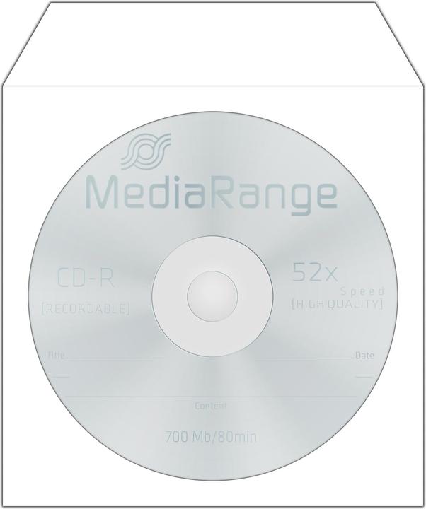 Produktbild MediaRange CD/DVD Papierhüllen mit Sichtfenster