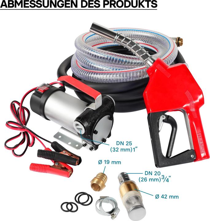 Actual product image Wiltec Self Priming Bio Fuel Oil Diesel 12V/150W 40l/min Transfer Pump H/D Portalbe