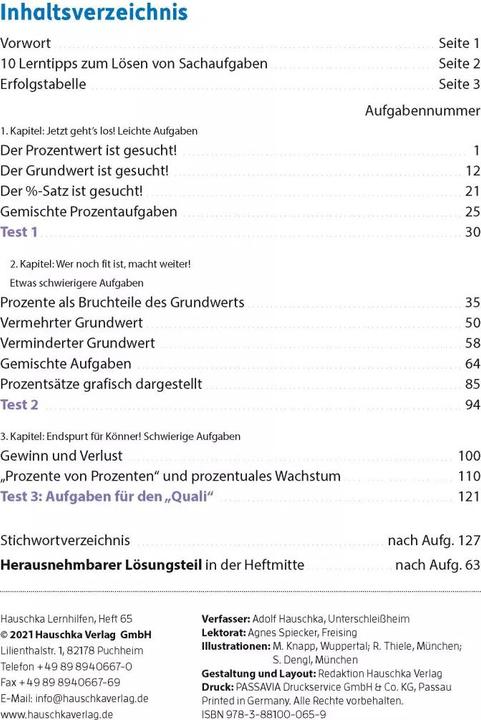 Produktbild Prozentrechnen 6.-9. Klasse (Deutsch, Adolf Hauschka, Martina Knapp, Rainer Thiele, 2021)