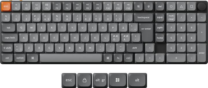 Produktbild Keychron K17 MAX Hot Swap Low Profile Mechanische Tastatur, Gateron Brown Switches