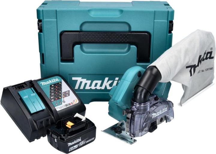 Produktbild Makita DCC 500 RG1J Akku Diamantschneider 18 V 125 mm Brushless + 1x Akku 6,0 Ah + Ladegerät + Makpa (Exzenterschleifer)