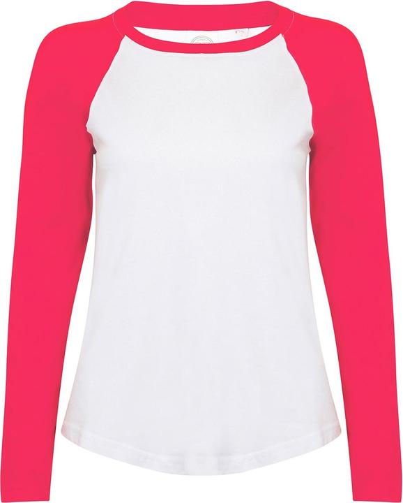 Immagine prodotto Skinni Fit Maglietta Baseball Manica Lunga Donna (L)