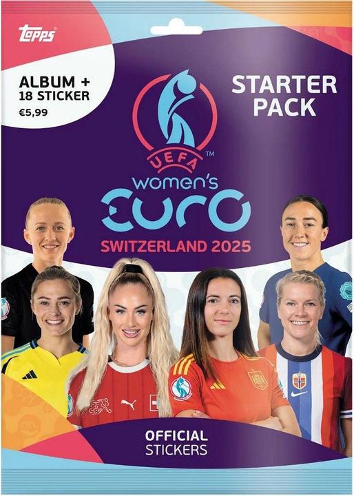 Produktbild Topps Women's Euro 2025 Sticker (Starterpack) (Englisch, Booster Pack)