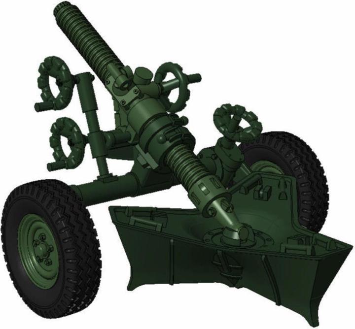 Actual product image Planet Models MO-120-RT-61, 120mm rifled towed mortar