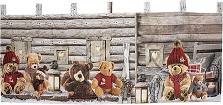 Mojawo X-Mas curtain pane curtain illuminated window curtain LED 45x120cm