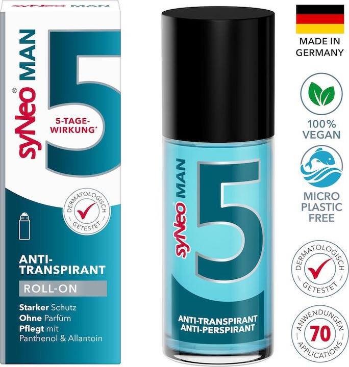Actual product image syNeo 5 MAN Antitranspirant Roll-On (Roll-on, 50 ml)