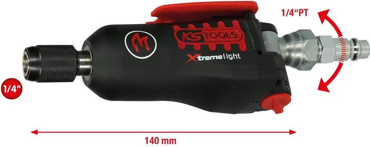 Produktbild KS Tools 1/4" MONSTER Xtremelight Mini-Bit-Druckluft-Schlagschrauber, 108 Nm, 109 dbA