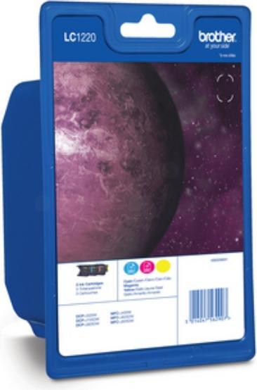 Immagine prodotto Brother LC1220RBWBP - Giallo, Ciano, Magenta - Originale (M, Y, C)
