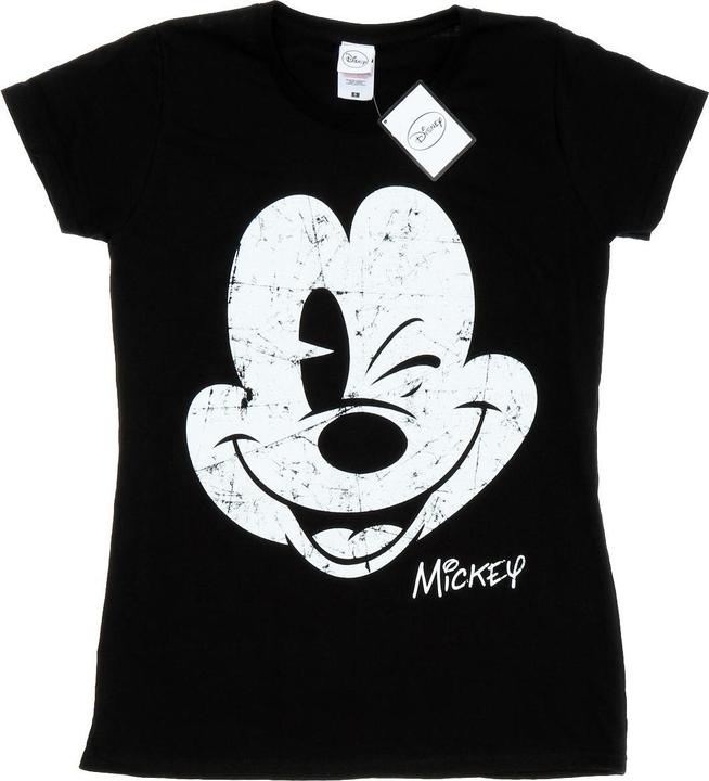 Disney Mickey Mouse Distressed Face TShirt (L)