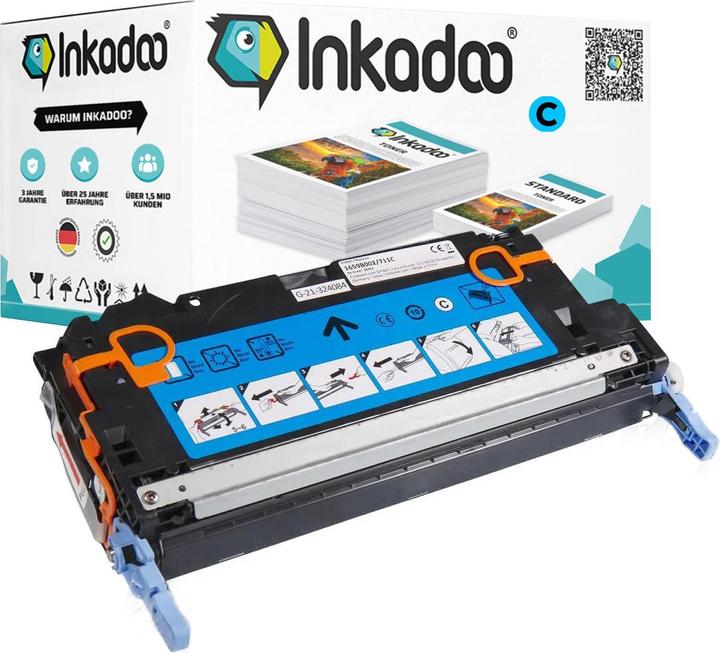Produktbild Inkadoo Toner kompatibel zu Canon 2577B002 / 717C Toner, cyan Cyan (C)