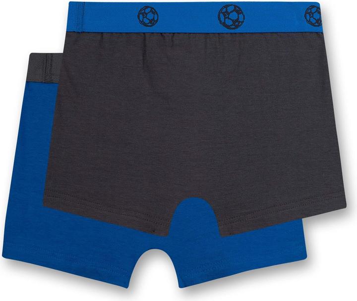 Produktbild Sanetta Jungen Hipshorts (Doppelpack) Blau und Dunkel Fussball (92, 2er Pack)
