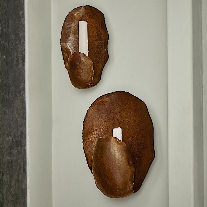 Produktbild Loberon Wandkerzenhalter 2er Set Wamélie antikbraun