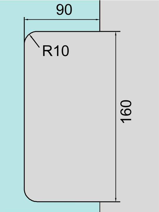 Actual product image Dormakaba Hook latch lock for sliding doors SG